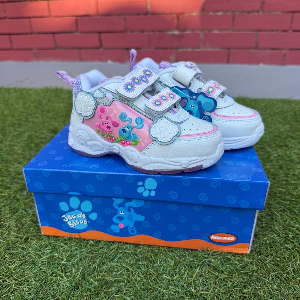 Nickelodeon Blues Clues Toddler Girls Sneakers Size 5 White Pink Deadstock